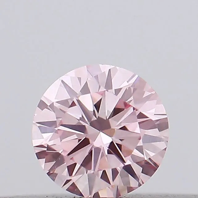 0.12ct Round Lab Grown Diamond (Colour Fancy Vivid Pink, Clarity VS1, Cut ID, IGI Certified)