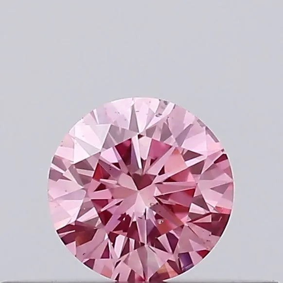 0.17ct Round Lab Grown Diamond (Colour Fancy Vivid Pink, Clarity VS2, Cut ID, IGI Certified)