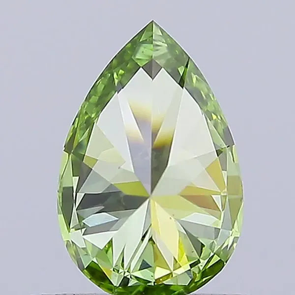 0.54ct Pear Lab Grown Diamond (Colour Fancy Vivid Green, Clarity VS1, IGI Certified)