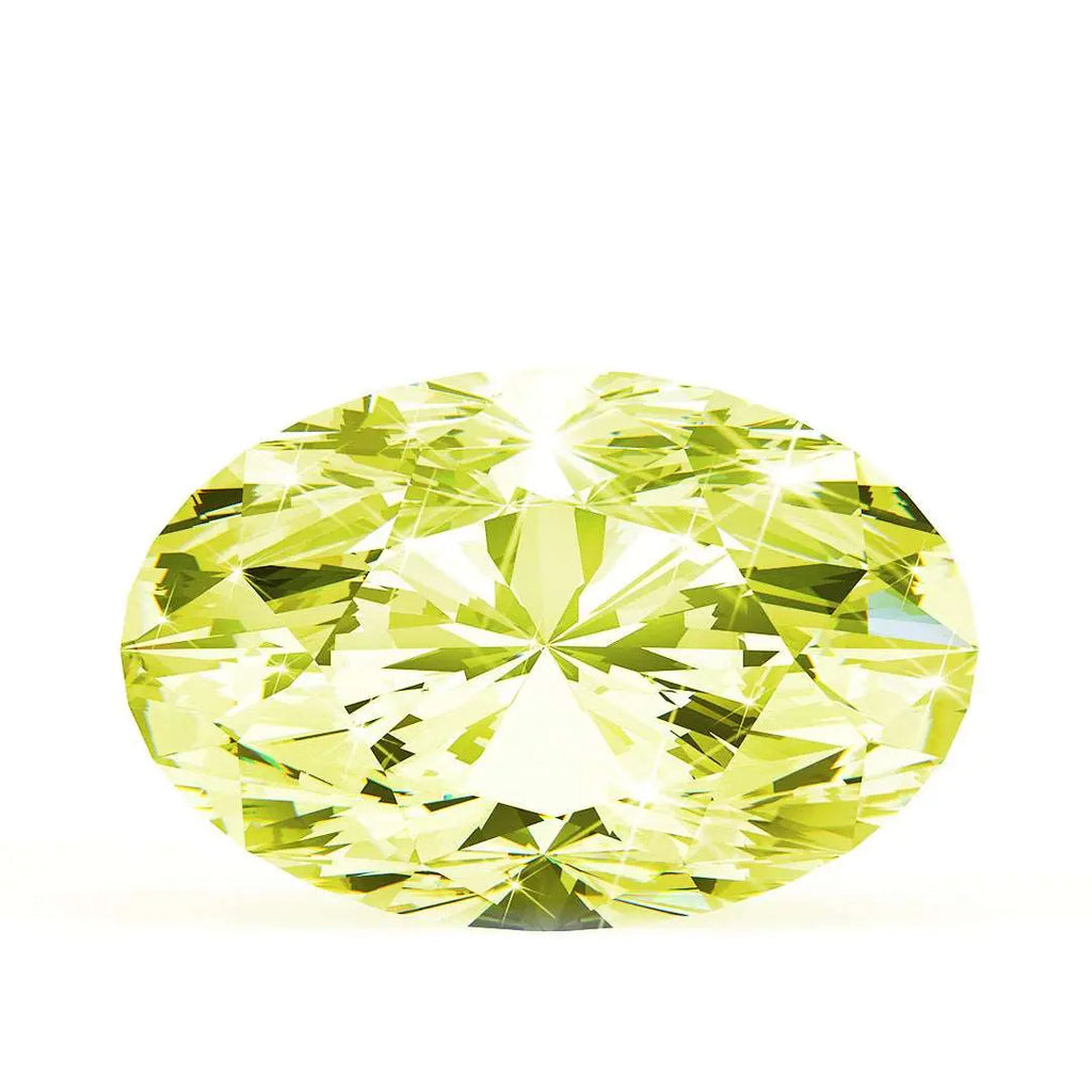 0.85 Ct. Yellow Oval Lab-Grown CVD Diamond Labgems