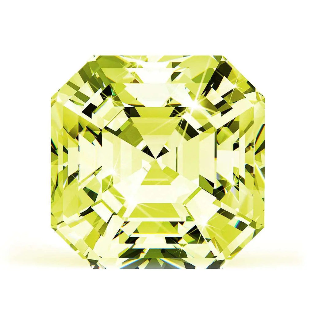 0.90 Ct. Yellow Asscher Lab-Grown CVD Diamond Labgems