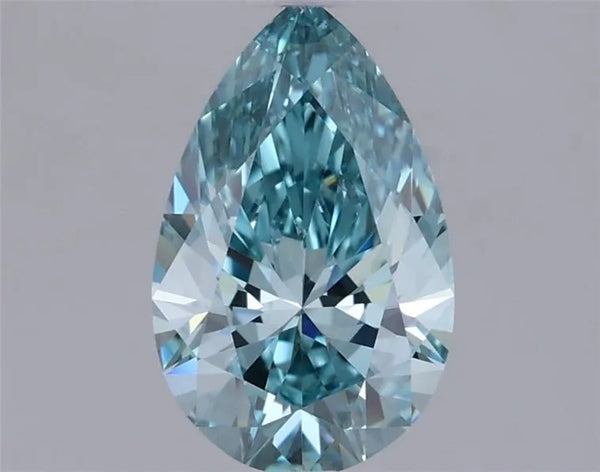 0.96ct Pear Lab Grown Diamond (Colour Fancy Vivid Blue, Clarity VVS1, IGI Certified)