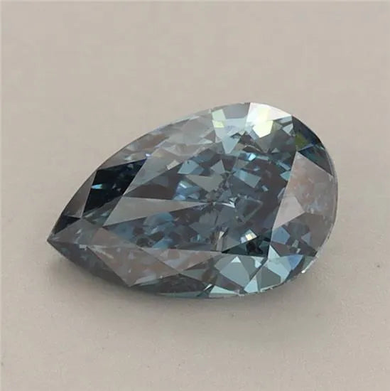 1.01ct Pear Lab Grown Diamond (Colour Fancy Vivid Blue, Clarity VS1, IGI Certified)