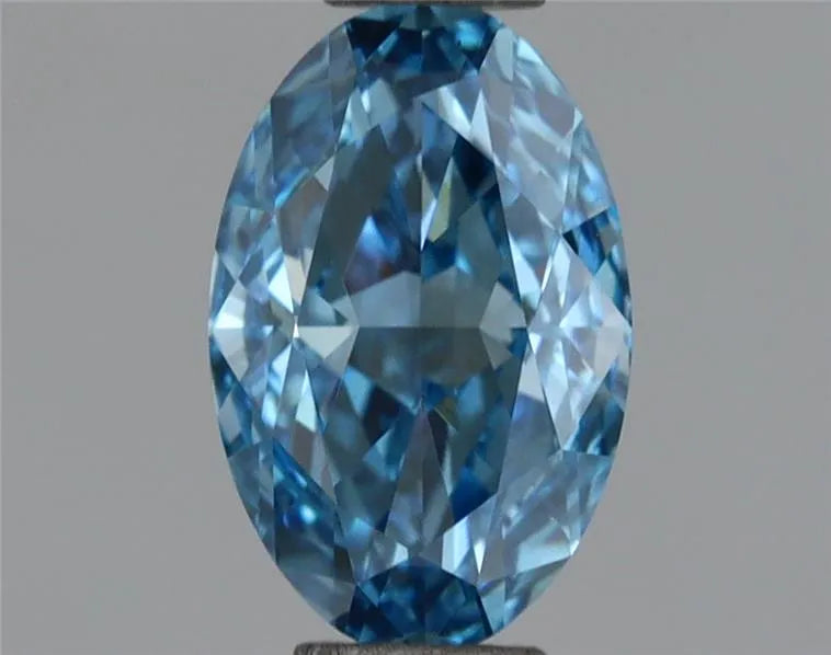 1.05ct Oval Lab Grown Diamond (Colour Fancy Vivid Blue, Clarity VVS1, IGI Certified)