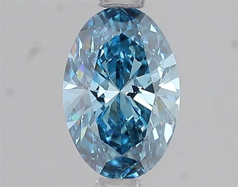 1.08ct Oval Lab Grown Diamond (Colour Fancy Vivid Blue, Clarity VS2, IGI Certified)