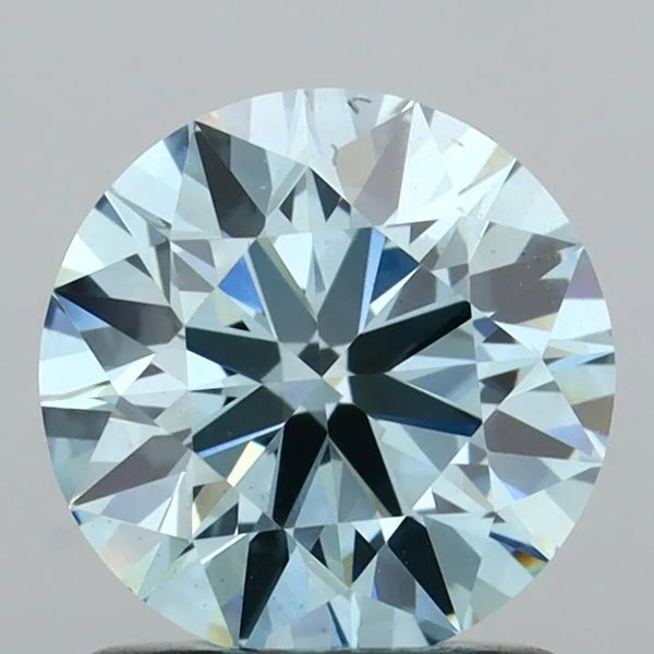 1.20ct Round Lab Grown Diamond (Colour Fancy Vivid Blue, Clarity VS2, Cut ID, IGI Certified)