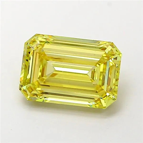 2.02ct Emerald Lab Grown Diamond (Colour Fancy Intense Yellow, Clarity VVS2, IGI Certified)