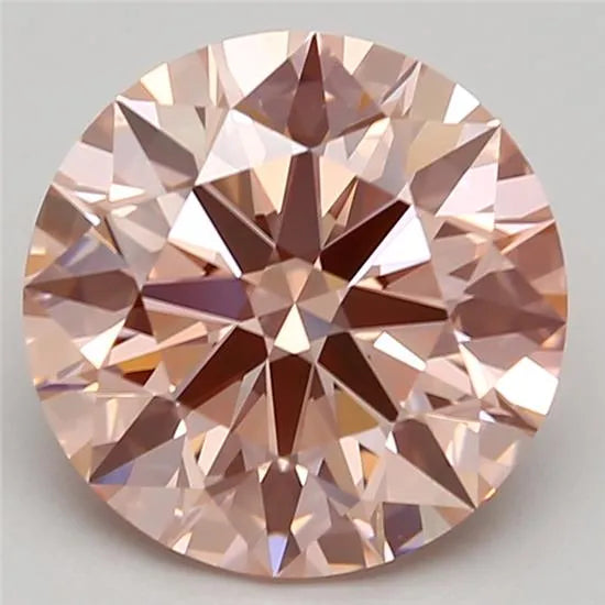 2.64ct Round Lab Grown Diamond (Colour Fancy Intense Pink, Clarity VVS2, Cut ID, IGI Certified)