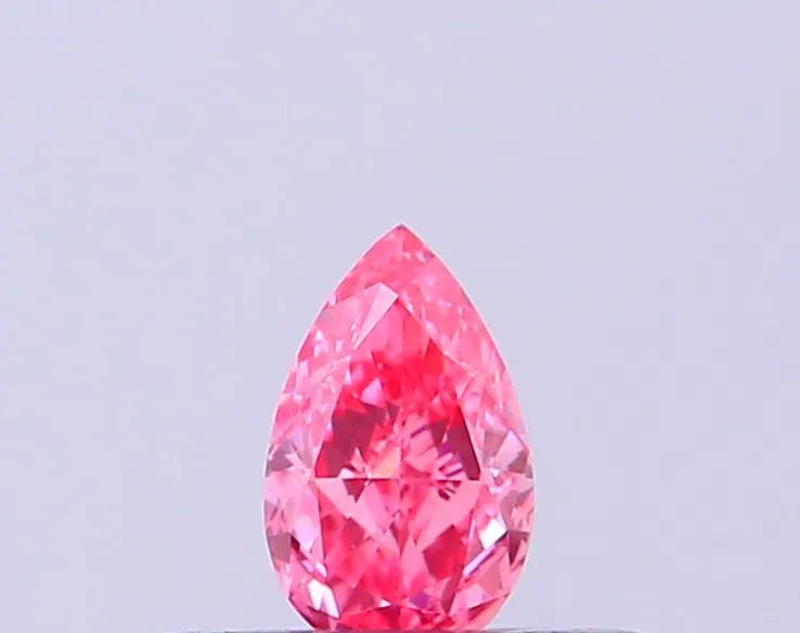 0.19ct Pear Lab Grown Diamond (Colour Fancy Vivid Pink, Clarity VVS2, IGI Certified) Labgems