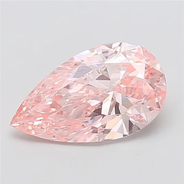 3.02ct Pear Lab Grown Diamond (Colour Fancy Vivid Pink, Clarity VVS2, IGI Certified)