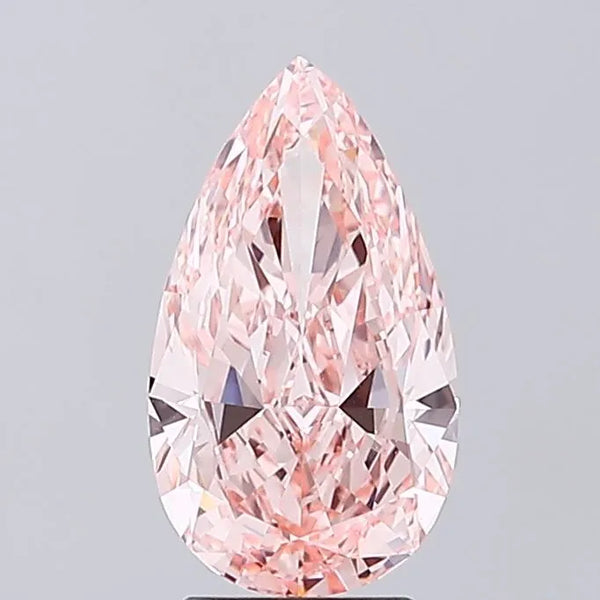 3.07ct Pear Lab Grown Diamond (Colour Fancy Vivid Pink, Clarity VVS2, IGI Certified)