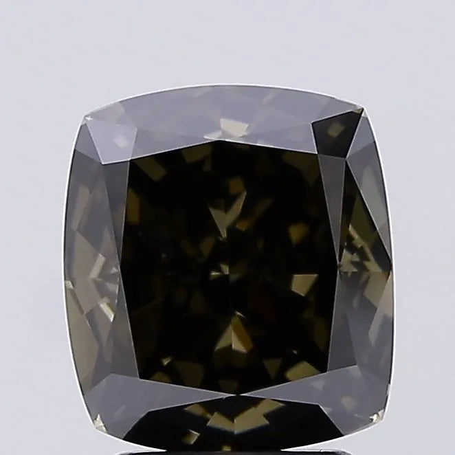 3.14ct Cushion modified Lab Grown Diamond (Colour Fancy Deep Gray, Clarity VVS2, IGI Certified)