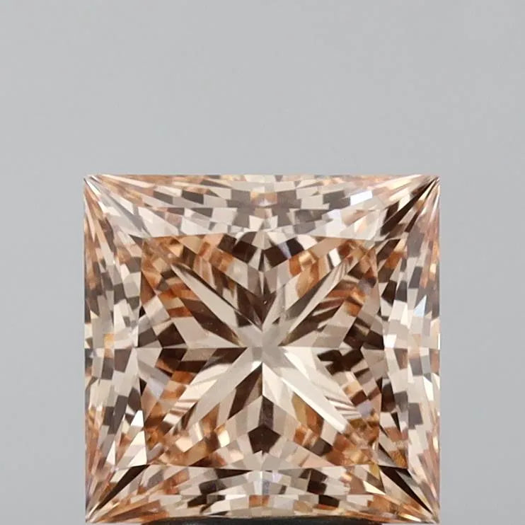 3.32ct Princess Lab Grown Diamond (Colour Fancy Pinkish Brown, Clarity VS1, IGI Certified)