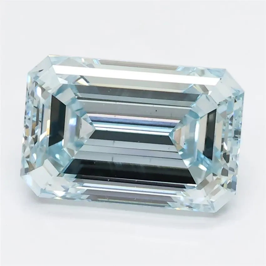 3.44ct Emerald Lab Grown Diamond (Colour Fancy Green Blue, Clarity VS1, IGI Certified)