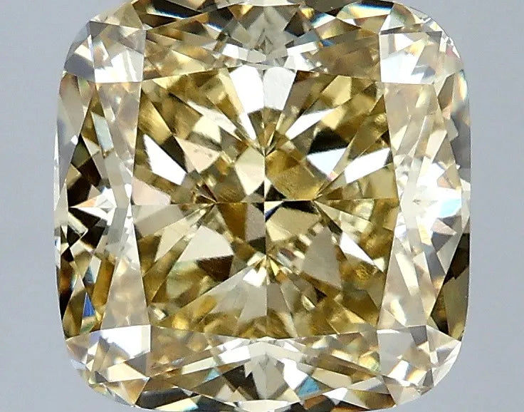 3.57ct Cushion modified Lab Grown Diamond (Colour Fancy Light Yellow, Clarity VVS2, IGI Certified)