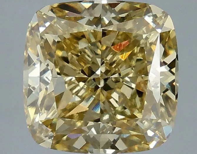 4.05ct Cushion modified Lab Grown Diamond (Colour Fancy Yellow, Clarity VS1, IGI Certified)