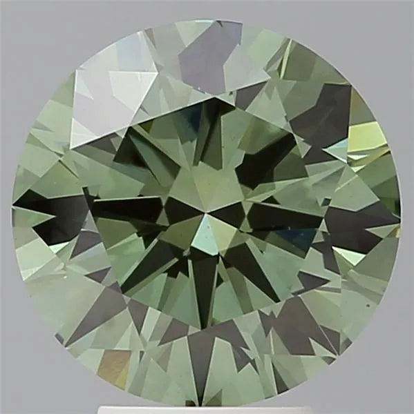 4.51ct Round Lab Grown Diamond (Colour Fancy Vivid Green, Clarity VS1, Cut EX, IGI Certified)