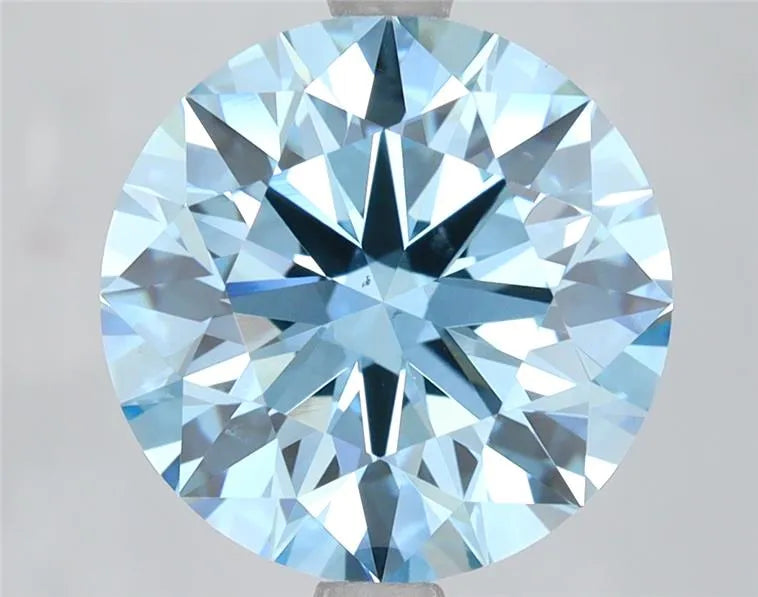 4.62ct Round Lab Grown Diamond (Colour Fancy Vivid Blue, Clarity VS1, Cut ID, IGI Certified)