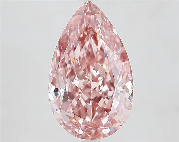 4.77ct Pear Lab Grown Diamond (Colour Fancy Vivid Pink, Clarity VVS2 ...