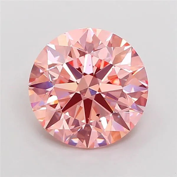 5.02ct Round Lab Grown Diamond (Colour Fancy Vivid Pink, Clarity VS2, Cut EX, IGI Certified)