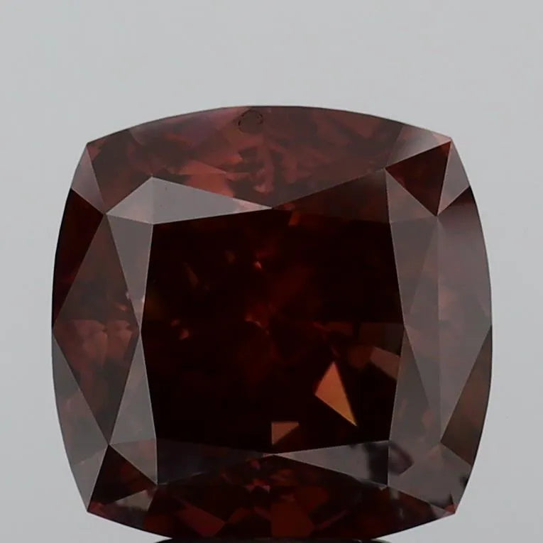 5.04ct Cushion modified Lab Grown Diamond (Colour Fancy Deep Pinkish Brown, Clarity VVS2, IGI Certified)