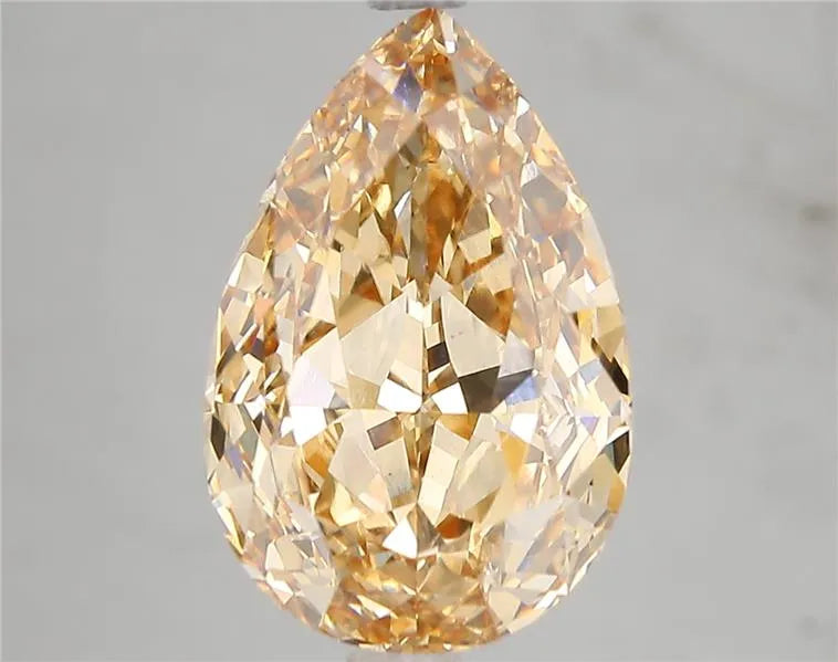 6.21ct Pear Lab Grown Diamond (Colour Fancy Intense Brownish Yellow, Clarity VS1, IGI Certified)