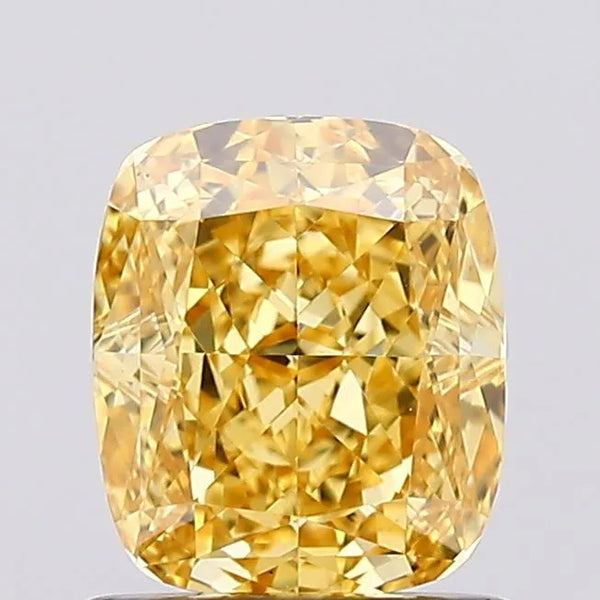 6.05 Ct. Cushion FANCY INTENSE YELLOW VS1 - IGI Certified LabGems
