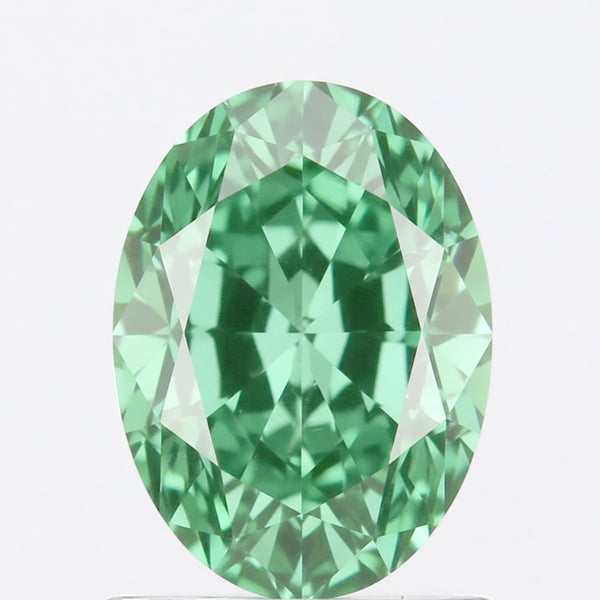 1.62 Ct. Oval FANCY VIVID GREEN VS1 - IGI Certified LabGems