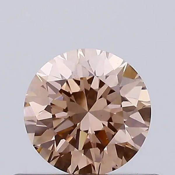 1.50 Ct. Round FANCY INTENSE BROWNISH PINK VS2 - IGI Certified LabGems