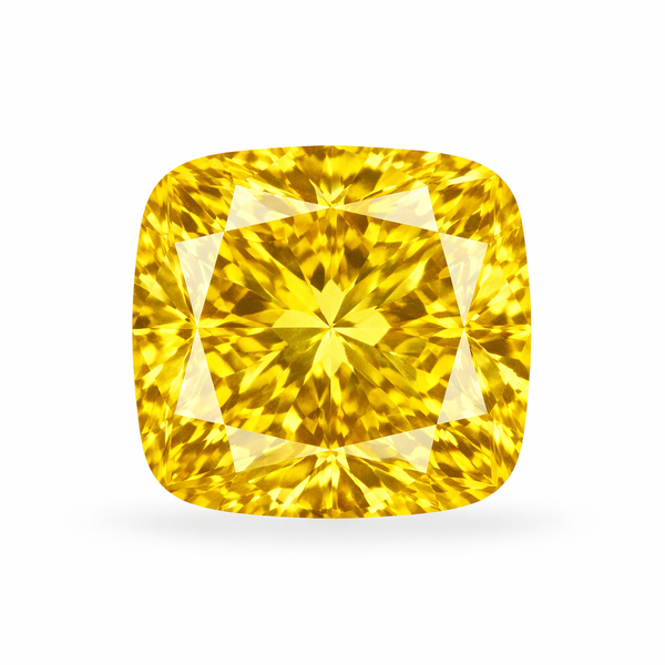 6.05 Ct. Cushion FANCY INTENSE YELLOW VS1 - IGI Certified LabGems