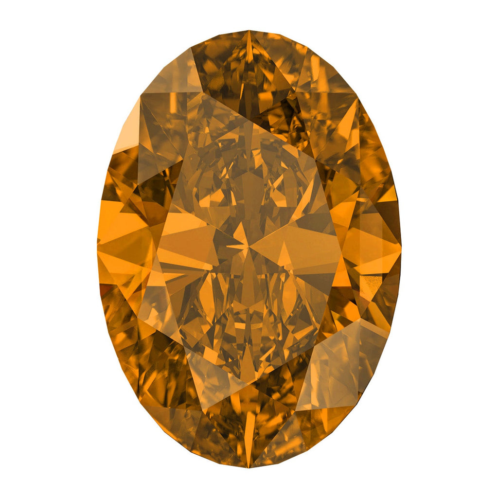 1 Ct. Orange Oval Sapphire Labgems