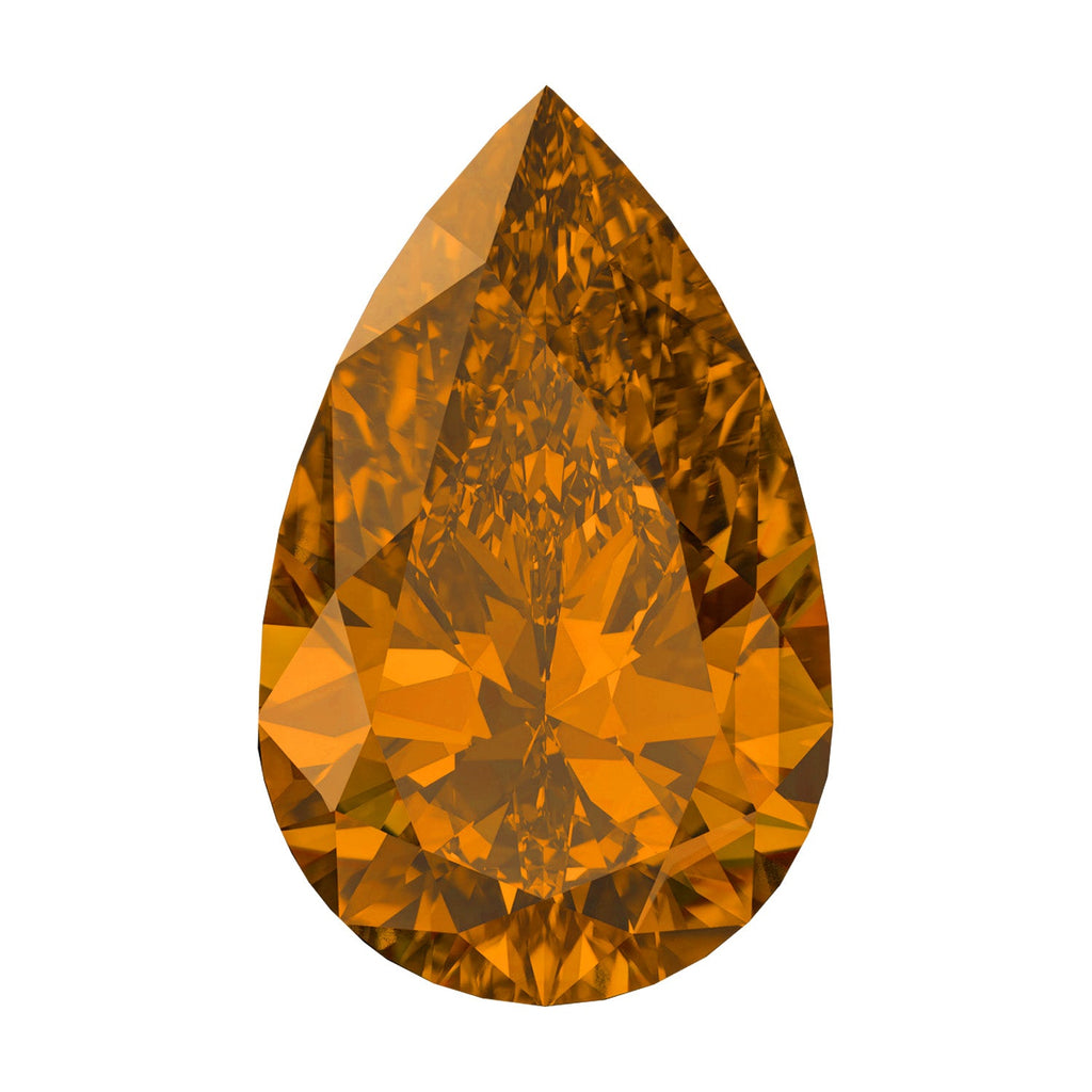 1 Ct. Orange Pear Sapphire Labgems
