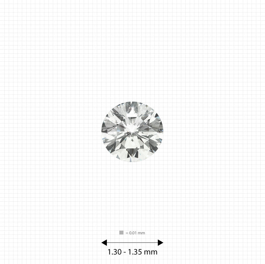 White Round Brilliant Lab-Grown CVD Diamond Labgems