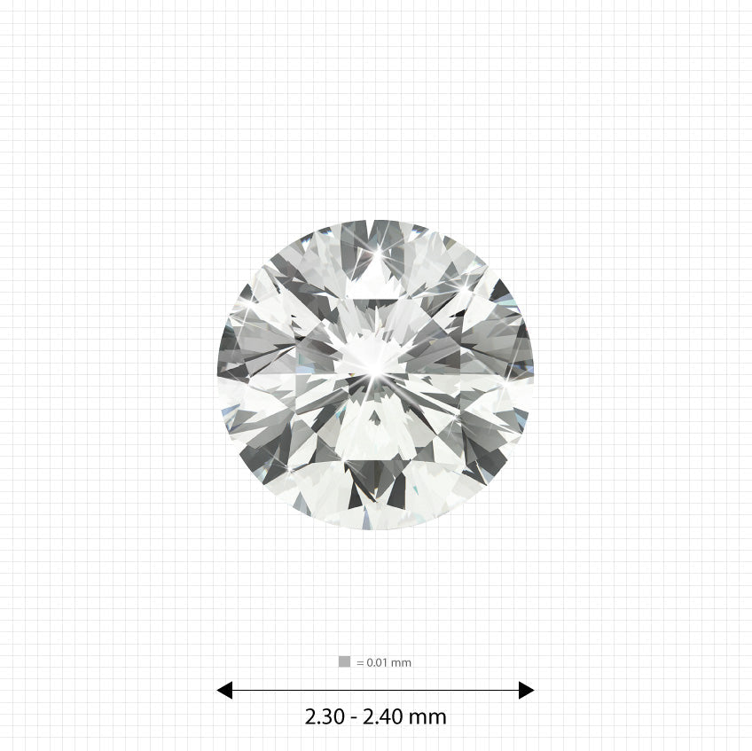 White Round Brilliant Lab-Grown CVD Diamond Labgems