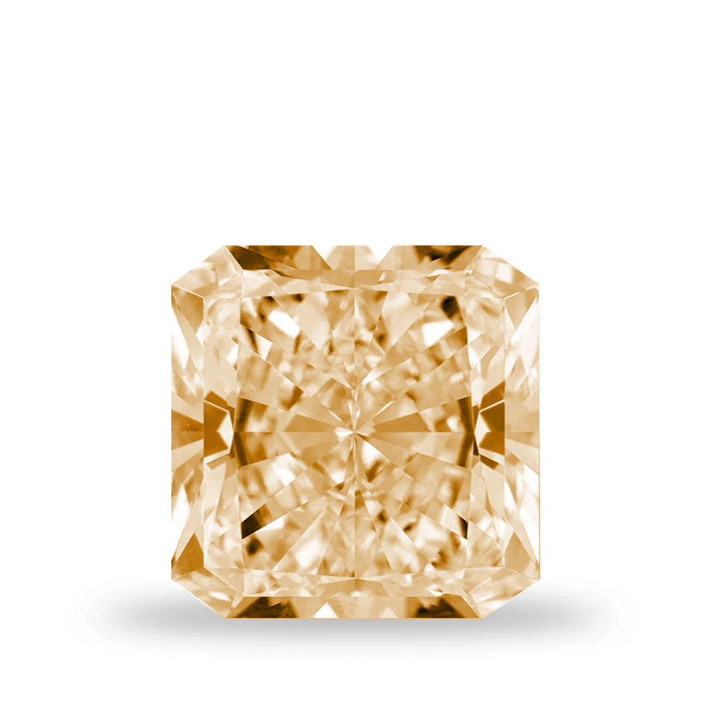 2.27 Ct. Square Radiant VIVID ORANGY YELLOW VVS2 - HRD Certified Labgems