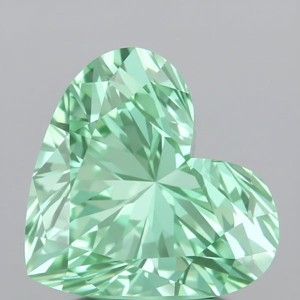 3.00 Ct. Heart FANCY VIVID GREEN VS1 - IGI Certified LabGems
