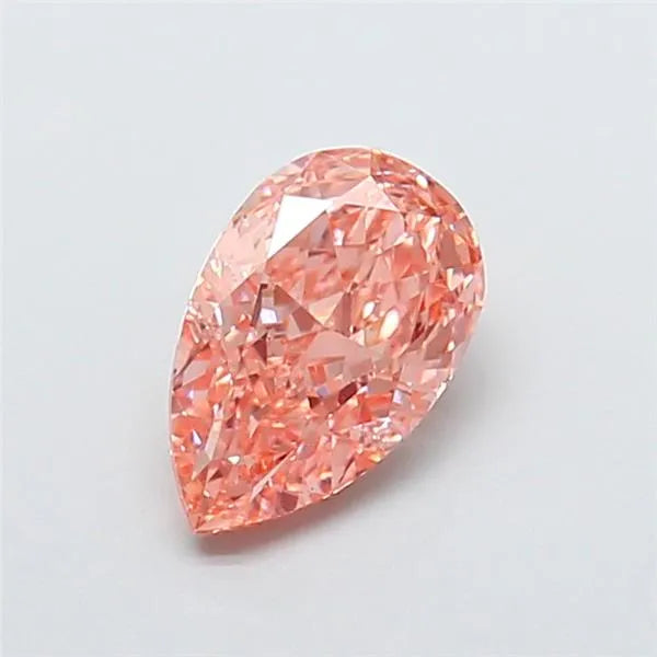 1.33 Ct. Pear FANCY VIVID PINKISH ORANGE VS1 - IGI Certified LabGems