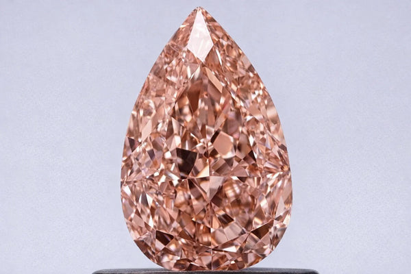 1.33 Ct. Pear FANCY VIVID PINKISH ORANGE VS1 - IGI Certified LabGems