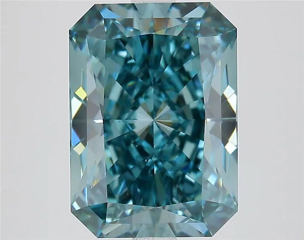 4.89 Ct. Radiant FANCY INTENSE GREENISH BLUE VS2 - IGI Certified LabGems