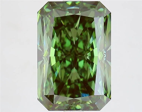 4.44 Ct. Radiant FANCY VIVID GREEN VS1 - IGI Certified LabGems