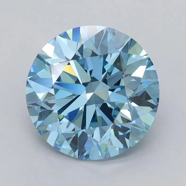 2.05 Ct. Round FANCY VIVID BLUE VS1 - IGI Certified LabGems
