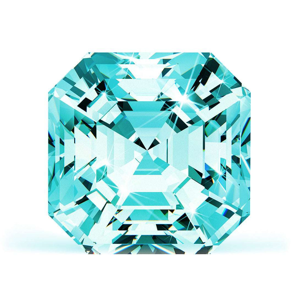 0.75 Ct. Blue Asscher Lab-Grown CVD Diamond