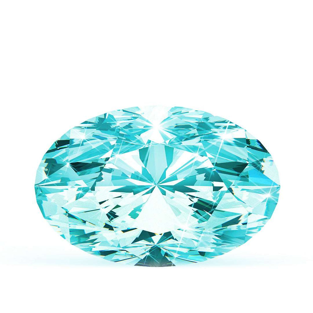 0.45 Ct. Blue Oval Lab-Grown CVD Diamond