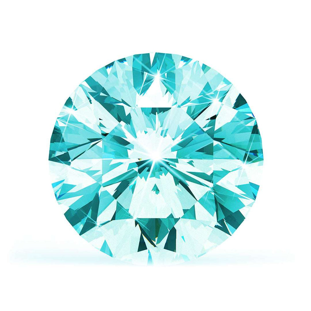 0.90 Ct. Blue Round Brilliant Lab-Grown CVD Diamond