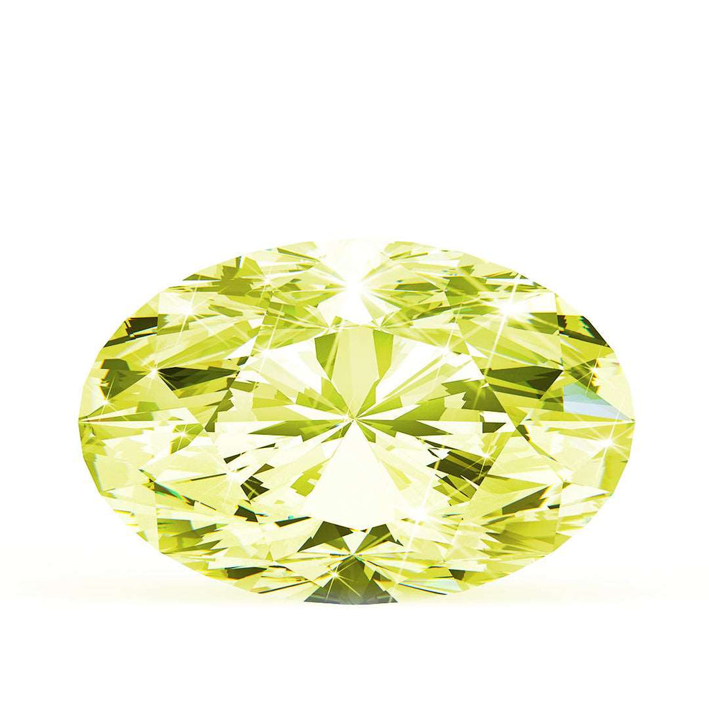 0.65 Ct. Yellow Oval Lab-Grown CVD Diamond