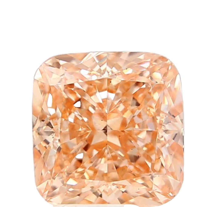 4.62 Ct. Square Cushion FANCY INTENSE ORANGE