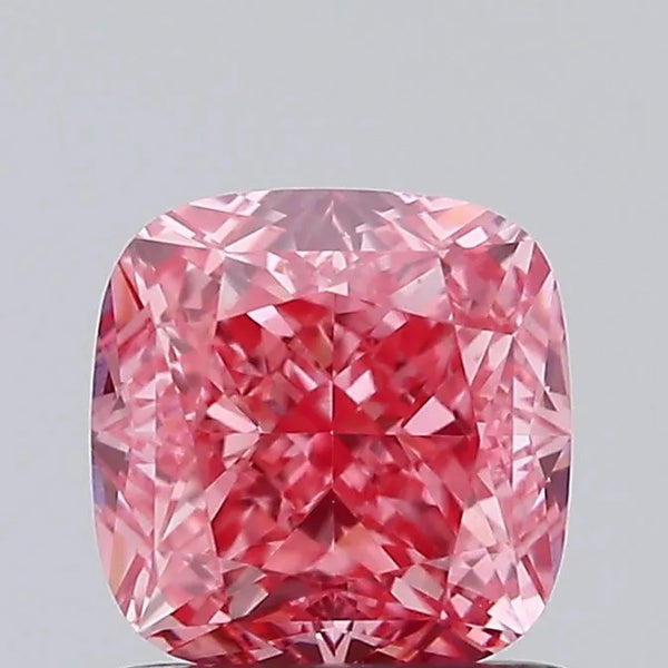 0.95 Ct. Cushion FANCY VIVID PINK VVS2 - IGI Certified LabGems